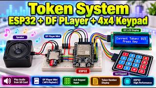 How to Build an ESP32 Token Call System with Keypad, LCD & Audio Voice | Token Counter | DF Player