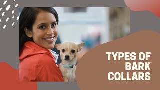 Types Of Bark Collars
