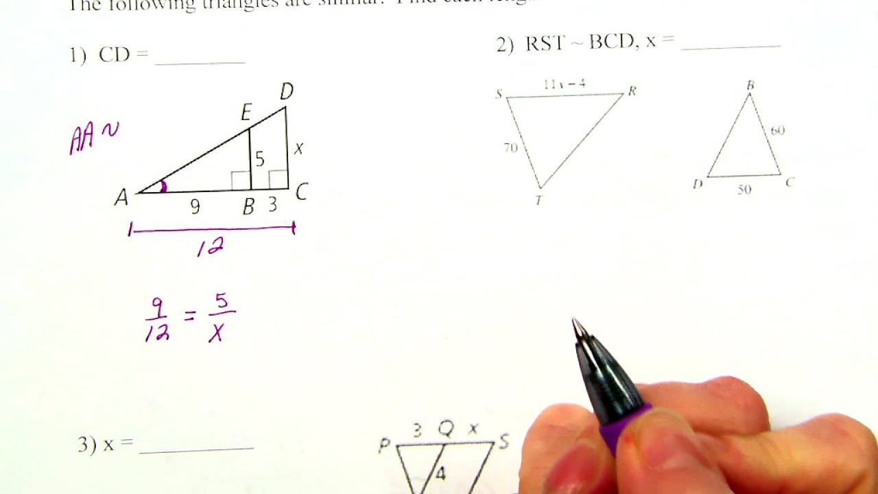 7.3 Triangle Similarity YouTube