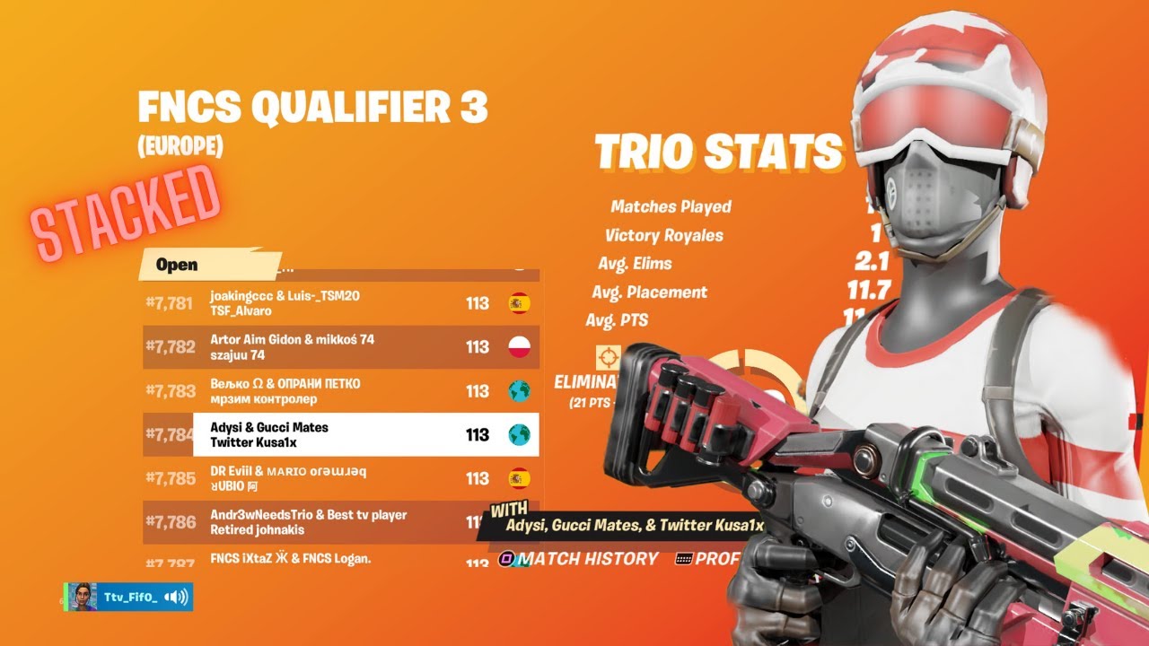 My best game of FNCS  That almost threw me to round 2