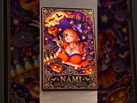 A spooky night with Nami! 🎃🦇 #OPTC #nami #onepiece #halloween #tcg