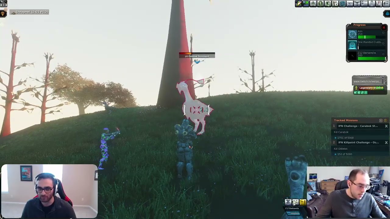 Entropia Universe New Player Experience:  Team hunting some Ostelok!