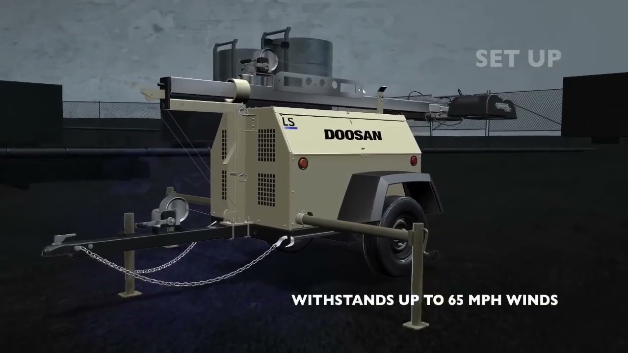 Doosan Portable Power   Light Tower Setup and Operation