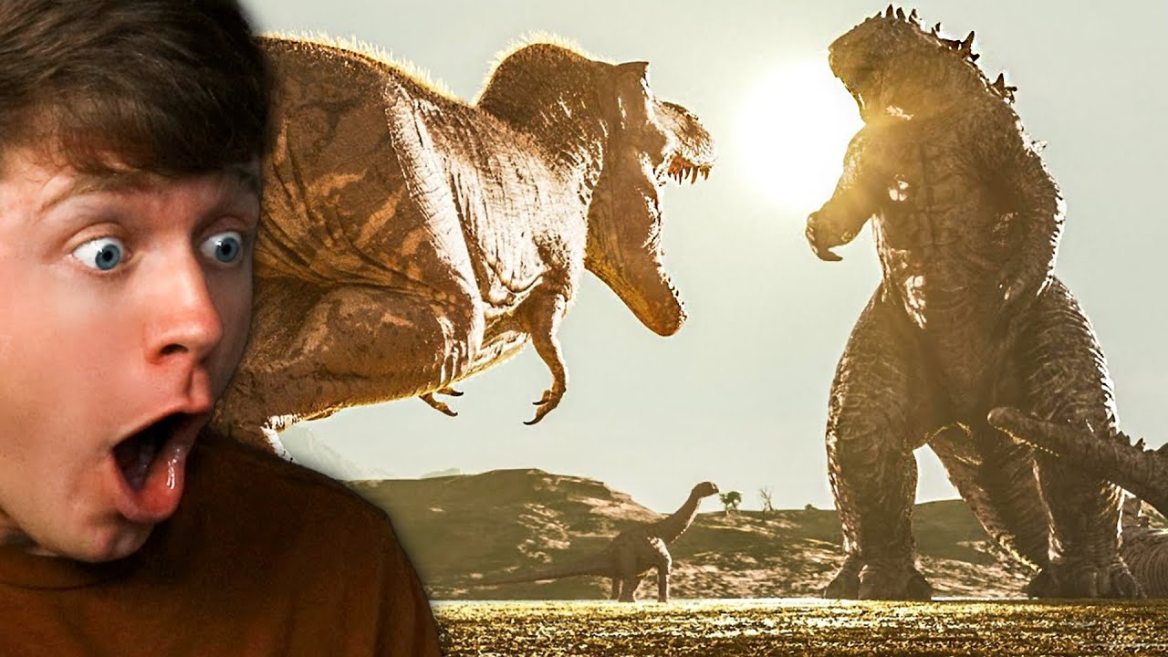 Reacting to GODZILLA in JURASSIC WORLD DOMINION!