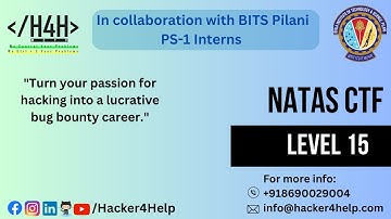 Over the wire natas Walkthrough-Level-15 |CTF challenges|web application pen testing | Hacker4Help