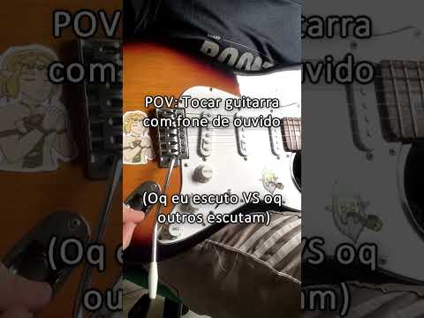 Tocar guitarra com fone é bom mas com amp é melhor kkk #guitar #guitarcover #