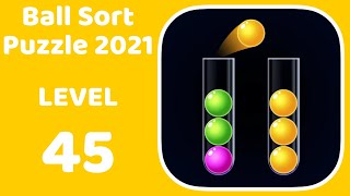 Ball Sort Puzzle 2021 Level 45 Walkthrough Solution (iOS - Android)