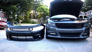 SXT To SRT Front Bumper Swap On Dodge Charger RT And Taillight Tint Install!!