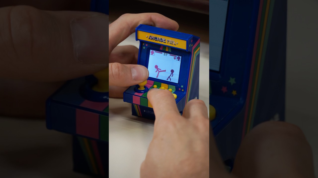 Mini retro console with 152 games, ASMR clicks, and nostalgic unboxing vibes. 