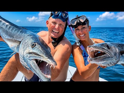 Spearfish with my Wife! {Catch Clean Cook} Cobia vs Barracuda Taste Test!  