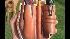 DIY EDC leather holster, bőr bicskatok