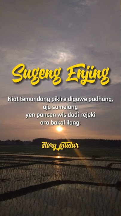 Sugeng Enjing || Story WA Jawa Bijak 30 detik🔥 #shorts