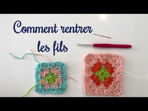 Comment rentrer les fils au crochet - méthodes pour cacher les fils crochet - hiding yarn crochet