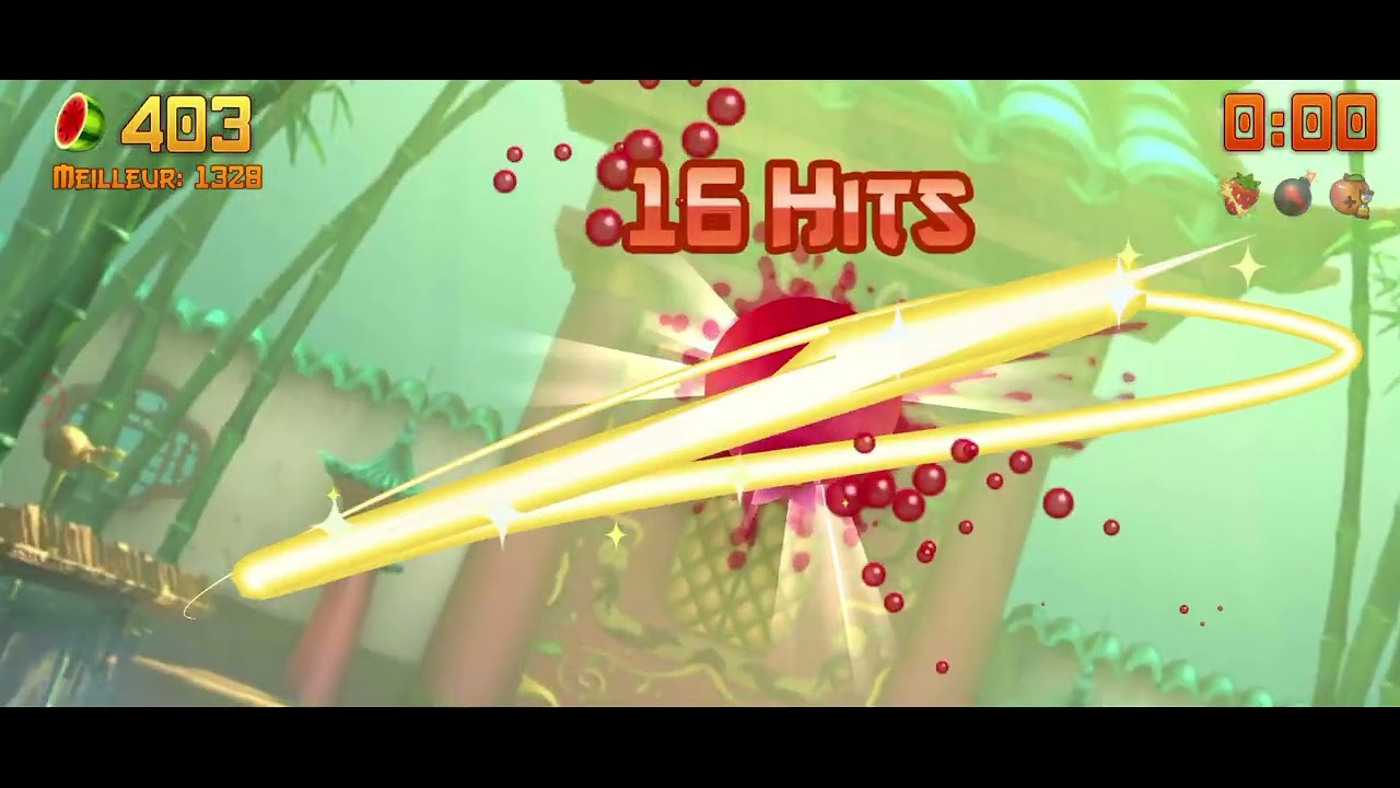 Jeu Video 🎮 Fruits Ninja évènement MR Sparkle Le Score 622