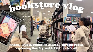 *cozy* bookstore vlog ☁️🌷✨come book shopping at barnes with me + Willow's new book \& HUGE book haul!