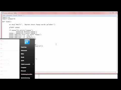 Python EventScripts - Popups erstellen  Teil 2