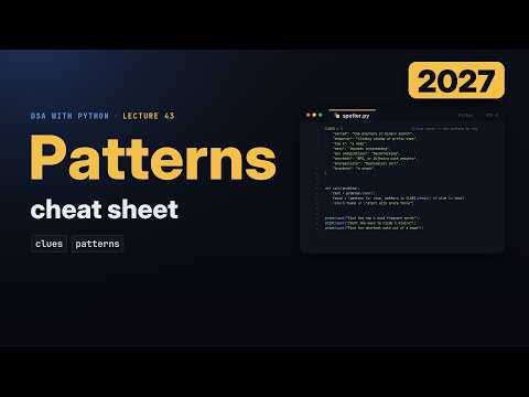The DSA Patterns Cheat Sheet (2027): Spot the Right Technique From the Problem's Wording