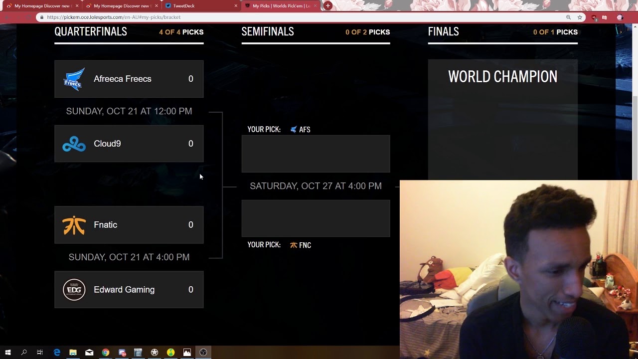 Quarter Finals: Predictions FNC vs EDG // AF vs C9