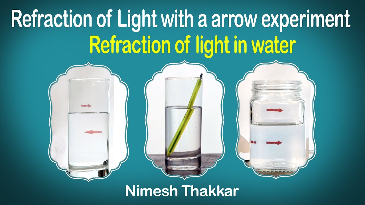 Refraction of Light with arrow experiment I Refraction of light in water I Arrow Change Directions?