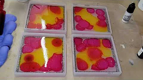 Alcohol ink resin flower coasters | Easy technique using LET'S RESIN alcohol inks