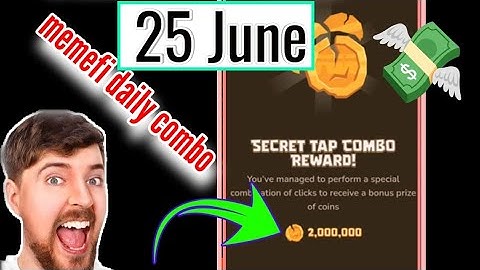 memefi daily combo 25 June 2024 100% completion all levels
