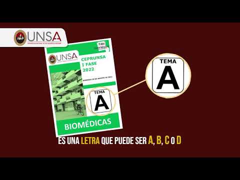 Indicaciones para el examen de admision de la UNSA