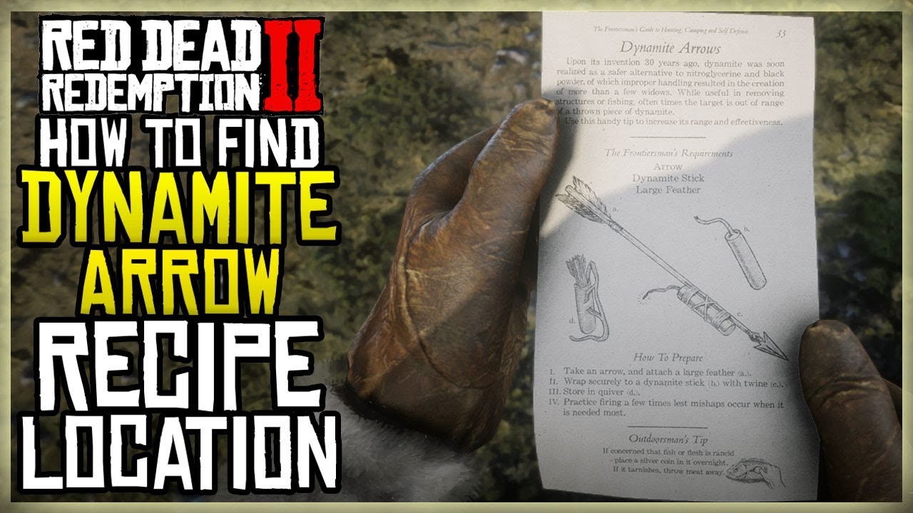 på den anden side, projektor ulækkert WHERE TO FIND THE DYNAMITE ARROWS RECIPE - RED DEAD REDEMPTION 2 EXACT  LOCATION - YouTube