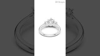 Jewellery CAD Design Rendering Ring - 074 | Gold | 360° Realistic View #3dgrapix #3DRendering