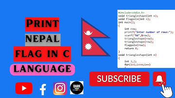 Print Nepal Flag|| in c language|| nepal ka jhanga kaise print kare c language se||