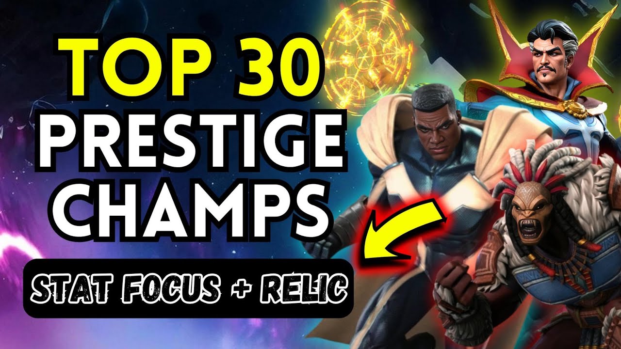 Top 30 Prestige Champions with Best Stat Focus & Relic - February 2026 MCOC