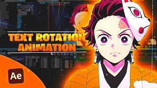 TEXT ROTATION ANIMATION - After effects「TUTORIAL」