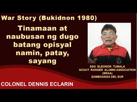 War Story: Tinamaan at naubusan dugo batang opisyal namin, patay, sayang, Bukidnon 1980 (SSg Tumala)