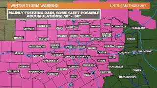 DFW Winter Storm Warning extended to Thursday morning