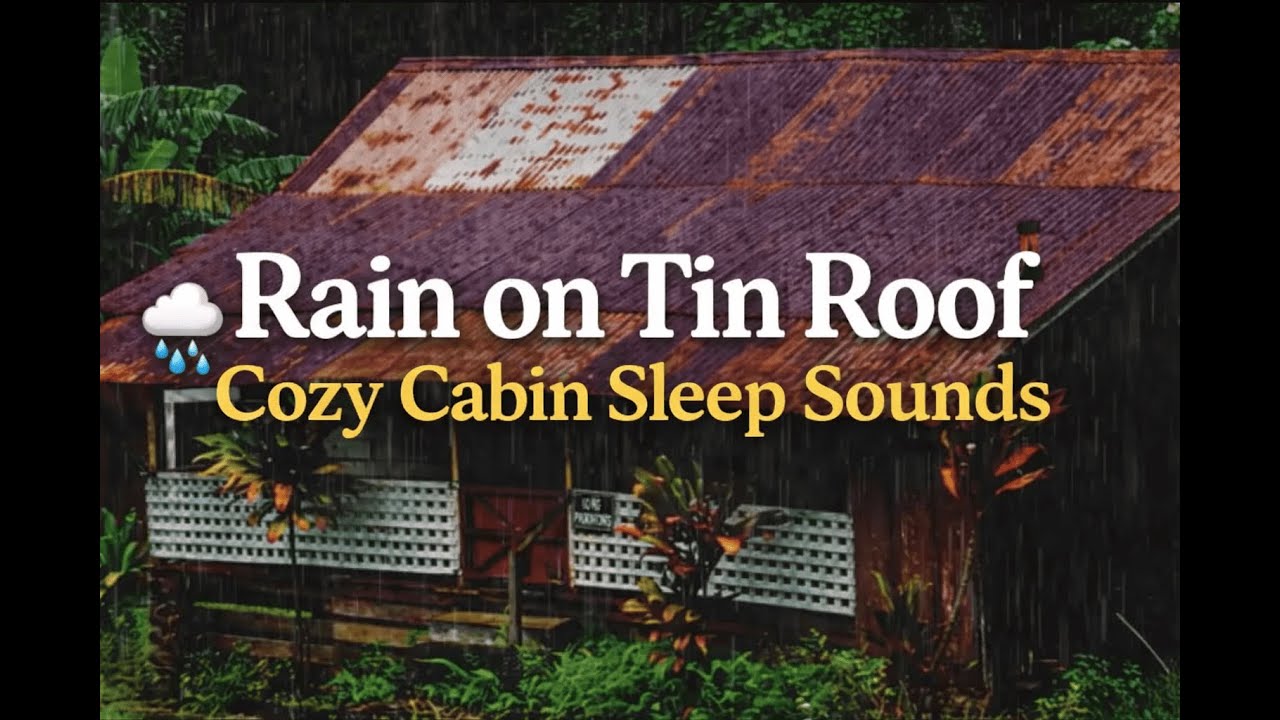 Heavy Rain on Tin Roof Cabin 🌧️ Cozy Sleep & Relaxation Sounds | 3 ...