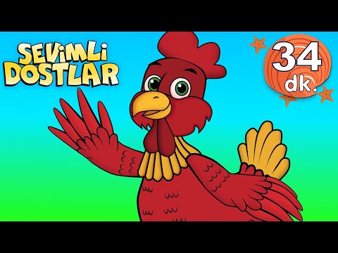 Küçük Kırmızı Tavuk Sevimli Dostlar Bebek Şarkıları | Çocuk şarkıları | Adisebaba TV Nursery Rhymes