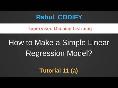 Simple Linear Regression (Supervised Machine Learning) [R Data Science Tutorial 11 (a)]