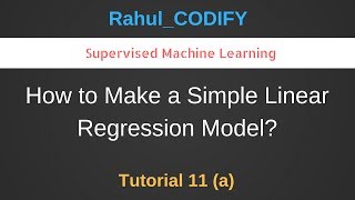 Simple Linear Regression (Supervised Machine Learning) [R Data Science Tutorial 11 (a)]