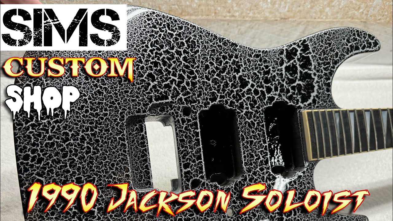 1990 USA Jackson Phil Collen Soloist guitar - Silver crackle by Sims Custom Shop