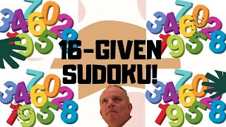 A 16-Given Sudoku! Achieved by REMOVING constraints ... ?