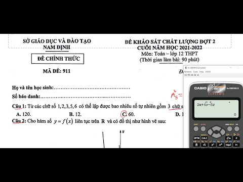 Video Giải đề Sở Nam Định môn Toán năm 2022 đợt 2 35 câu đầu... - YouTube
