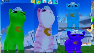 Полуна превращалась в котиков элементалей/roblox kitten gamе