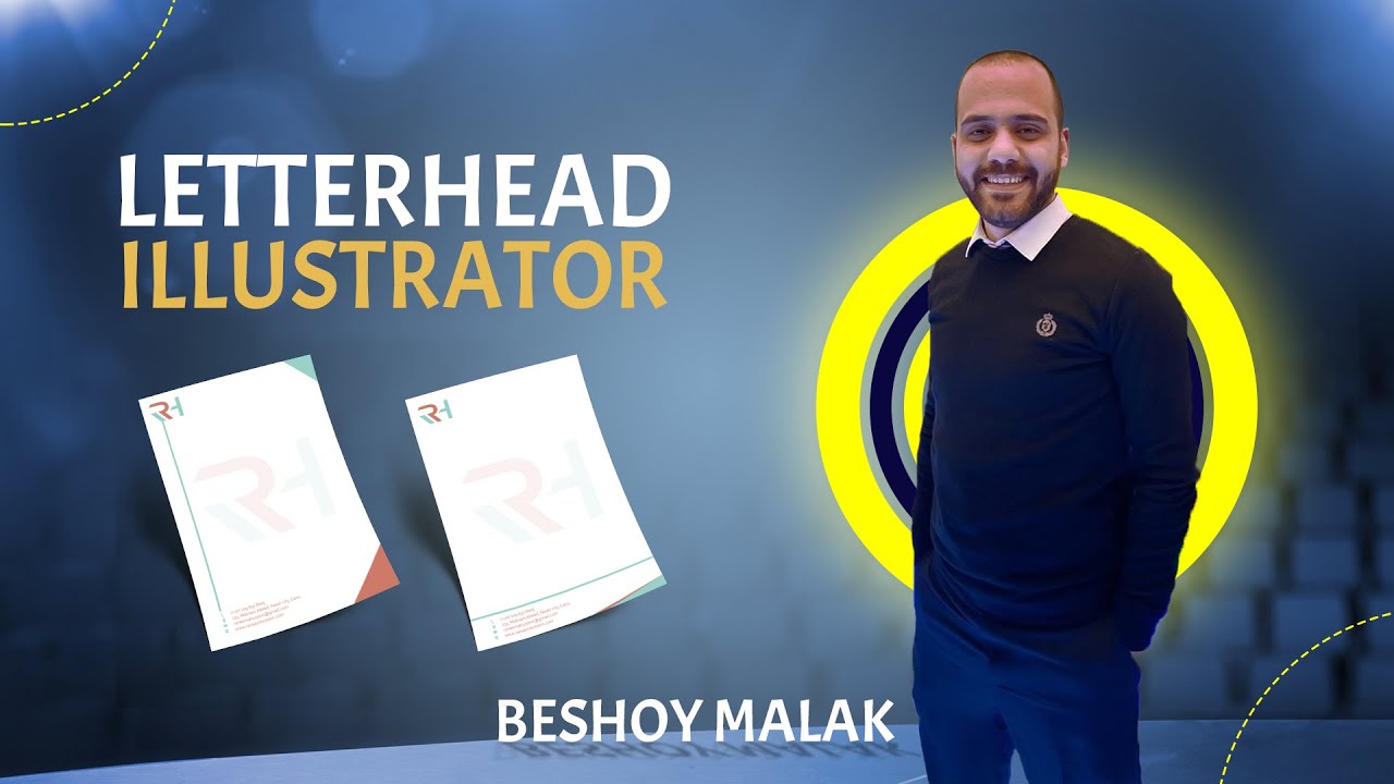 تصميم ليترهيد علي الاليستريتور - letterhead design - illstrator -besho malak -بيشو ملاك