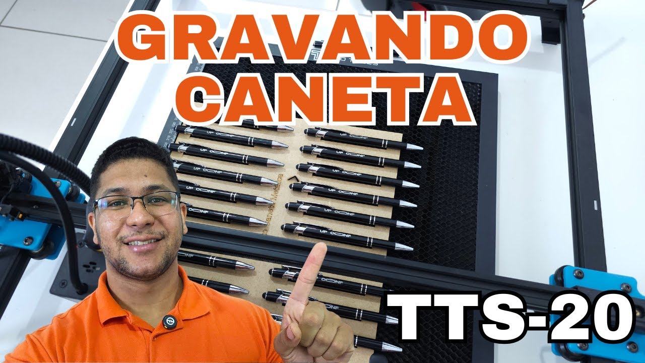 COMO GRAVAR CANETA NA TTS-20, PERSONALIZAR CANETA ESFEROGRAFICA DE METAL NO LASER DE DIODO 20W