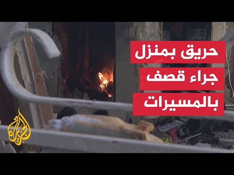 مراسلة الجزيرة ترصد مكان صاروخين اخترقا سطح منزل ببلدة بعلبك