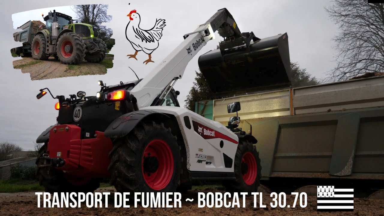 🇫🇷🐓BobCat TL30.70 au fumier de volaille ! Claas Axion 940 & Rollspeed 8844 💨 | By LJ AgroMovie's