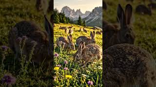 Rabbit went over the mountains- kids playful song #rabbit #kidsvideo #forkids #learning #animals