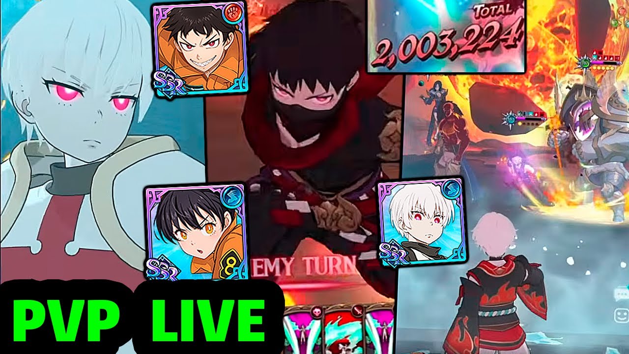 SHO É BROKEN?! FIRE FORCE COLAB NO PVP DA LIVE! SHINRA, SHO, MAKI! The Seven Deadly Sins Grand Cross