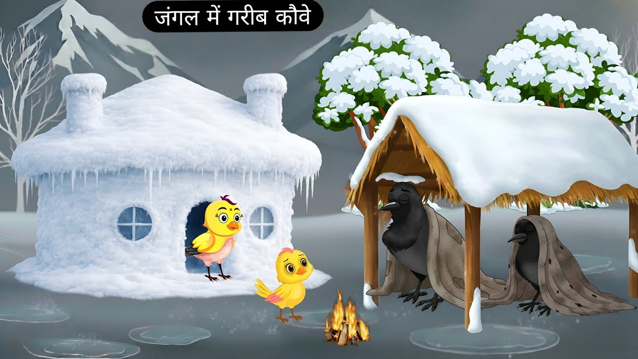 जंगल में गरीब कौवे | Chidiya Cartoon Bhejo | Chidiya Episode | Kalu Kauwa Story | Moral Birds Story 