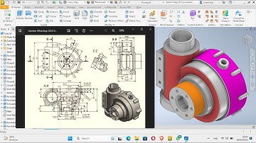 Pump Casing Autodesk Inventor Professional 2024 Tutorial Full Download #solidwork #inventor2024