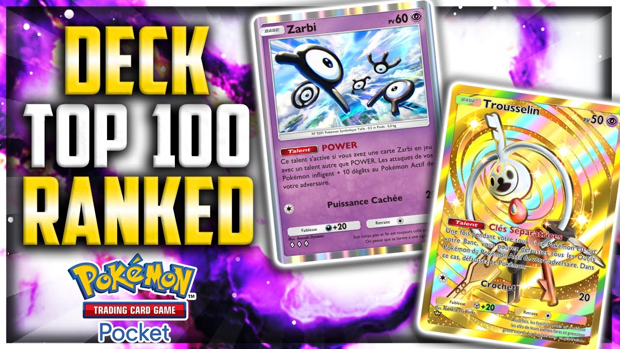 TOP 100 MATCH CLASSÉ avec ZARBI et TROUSSELIN sur Pokemon TCG Pocket